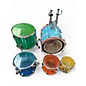 Used SONOR 5 Piece Safari  Multi-Color Wrap Drum Kit