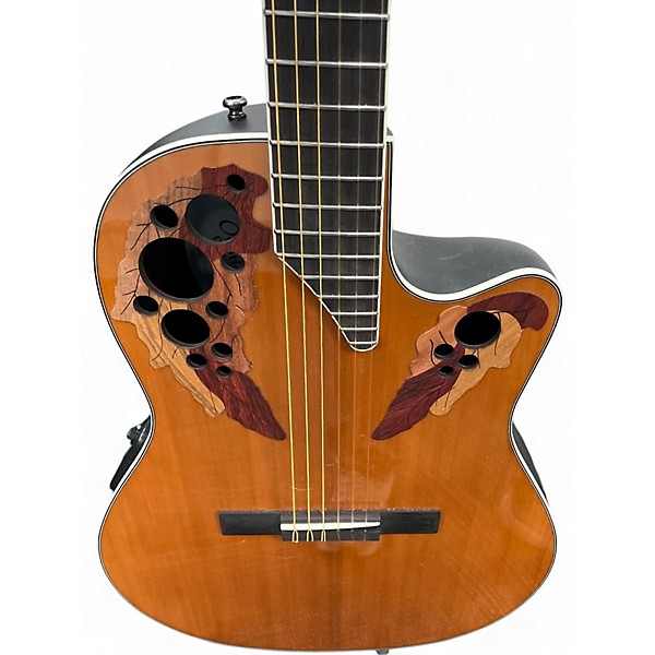 Used Ovation CE44C Natural Acoustic Guitar