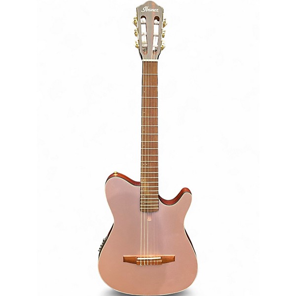 Used Ibanez FRH10N Rose Gold Classical Acoustic Electric Guitar