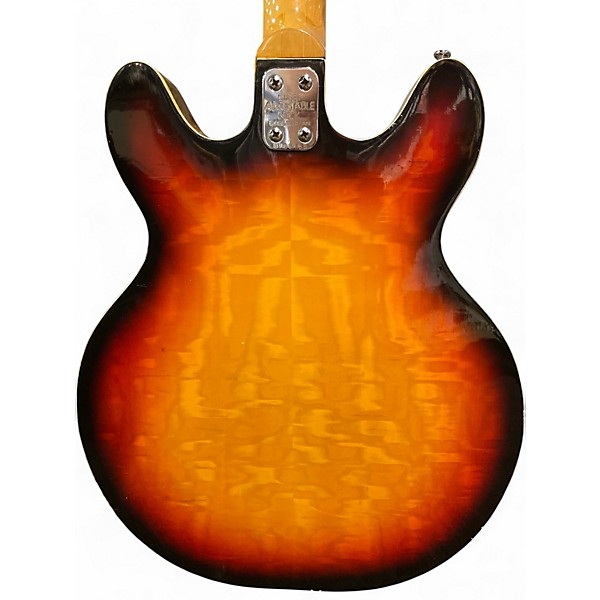 Vintage 1960s Univox Coily 2 Color Sunburst Hollow Body Electric Guitar
