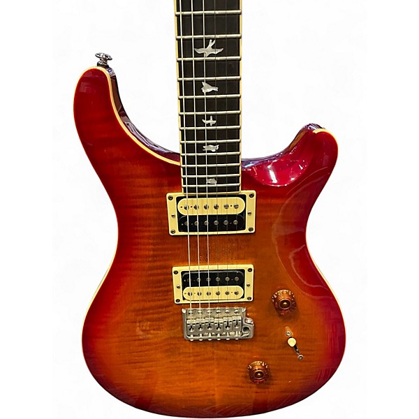 Used PRS SE Custom 24 Cherry Sunburst Solid Body Electric Guitar