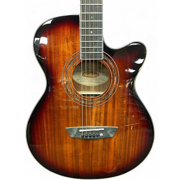 Used Washburn EA55G-A-U Vintage Sunburst Acoustic Electric Guitar