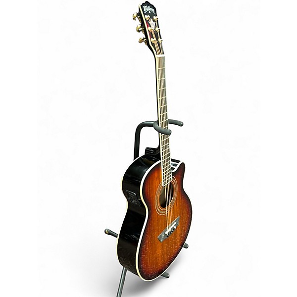 Used Washburn EA55G-A-U Vintage Sunburst Acoustic Electric Guitar