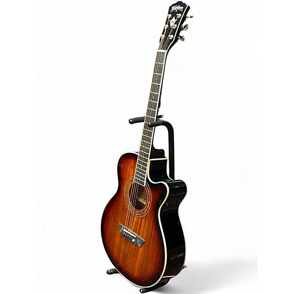 Used Washburn EA55G-A-U Vintage Sunburst Acoustic Electric Guitar