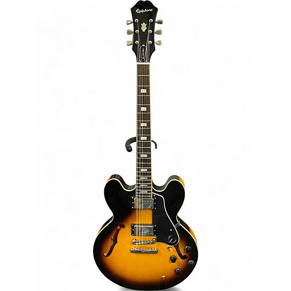 Used Epiphone ES335 Pro 2 Color Sunburst Hollow Body Electric Guitar