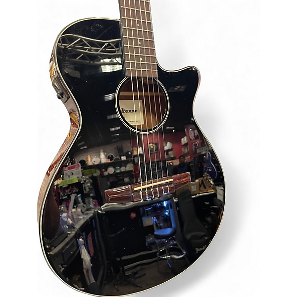 Used Ibanez AEG50N-BK Black Classical Acoustic Guitar