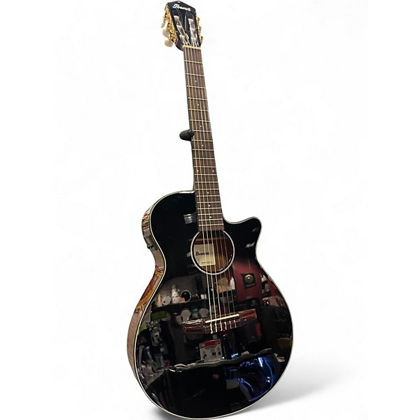 Used Ibanez AEG50N-BK Black Classical Acoustic Guitar