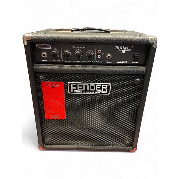 Used Fender Rumble 15 15W 1X8 Bass Combo Amp