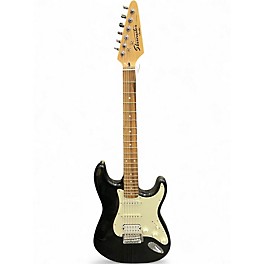 Used Starcaster by Fender Stratocaster Black Solid Body Electric Guitar