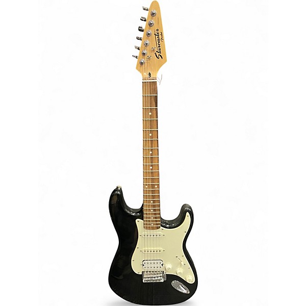 Used Starcaster by Fender Stratocaster Black Solid Body Electric Guitar