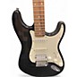 Used Starcaster by Fender Stratocaster Black Solid Body Electric Guitar