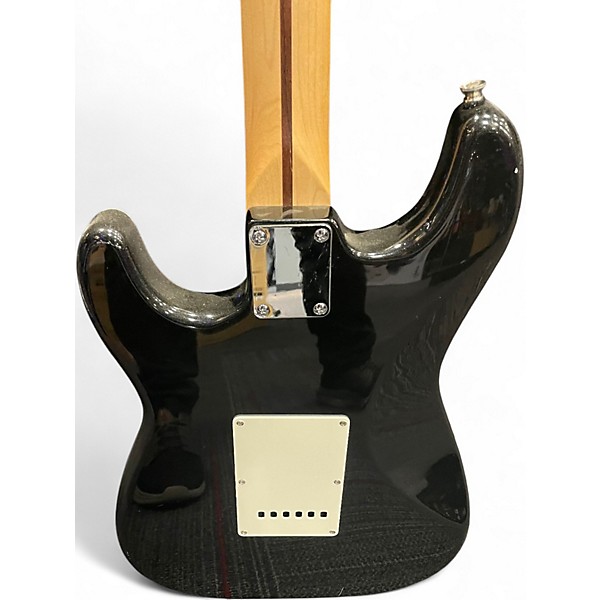 Used Starcaster by Fender Stratocaster Black Solid Body Electric Guitar