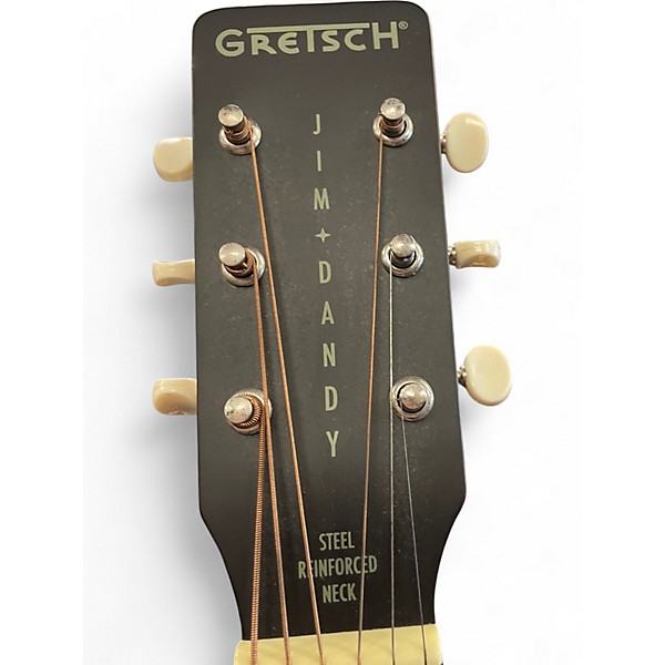 Used Gretsch Guitars jim dandy parlor Black Acoustic Guitar
