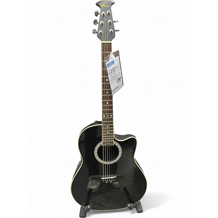 Used Ovation CC057 Celebrity Black Acoustic Electric Guitar