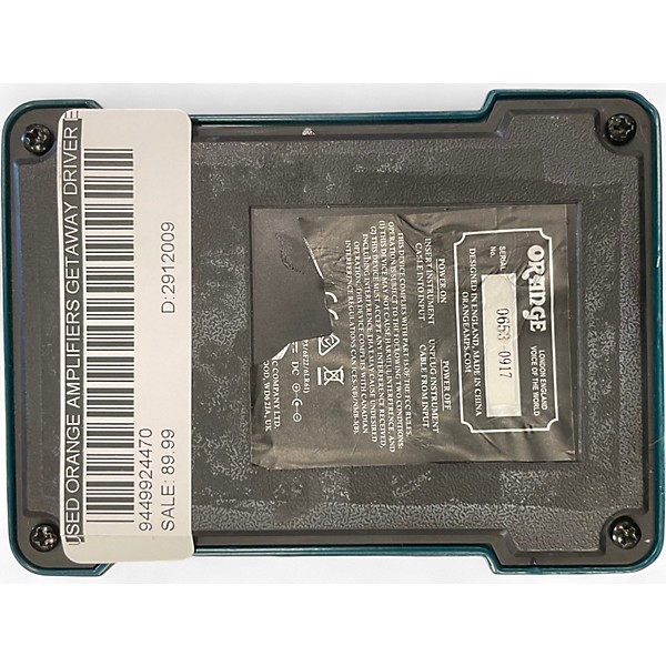 Used Orange Amplifiers GETAWAY DRIVER Effect Pedal