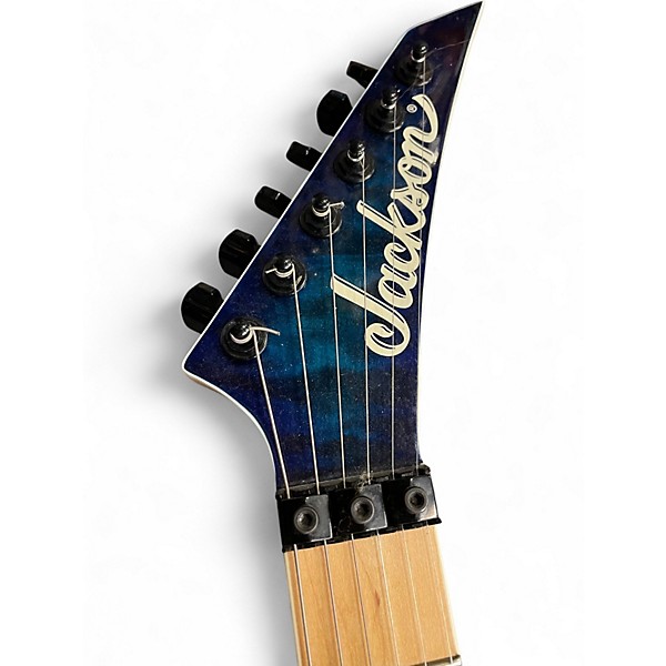Used Jackson Dinky DK3QM Chlorine Burst Blue Solid Body Electric Guitar