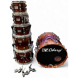 Used Odery 6 Piece EYEDENTITY Sapele Explosion Burst Drum Kit