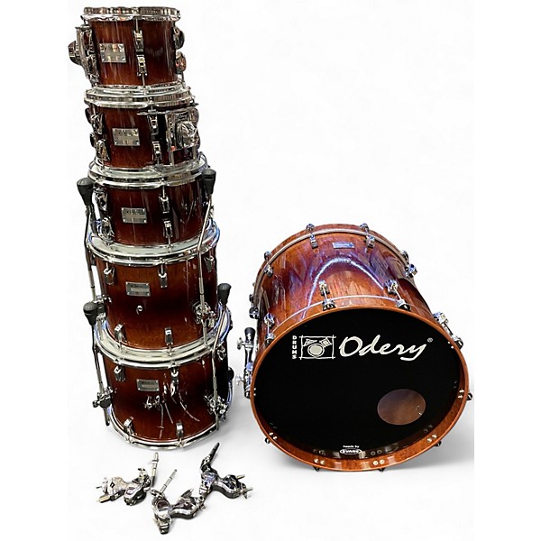 Used Odery 6 Piece EYEDENTITY Sapele Explosion Burst Drum Kit
