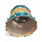 Used Odery 4 Piece Fluence Fusion Blue Burst over Ash Drum Kit