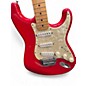 Vintage 1980s Squier Contemporary Stratocaster Cherry Solid Body Electric Guitar