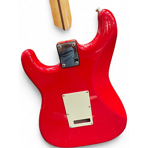 Vintage 1980s Squier Contemporary Stratocaster Cherry Solid Body Electric Guitar