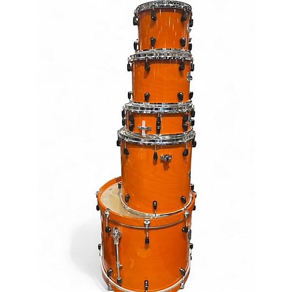 Used Yamaha 5 Piece Stage Custom Orange Drum Kit