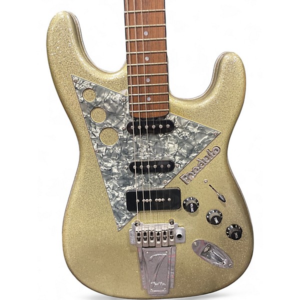 Used Italia Modulo Metallic Gold Solid Body Electric Guitar