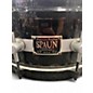Used Spaun 6.5in black and silver stripe Black with Silver Pinstripes Drum thumbnail