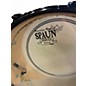Used Spaun 6.5in black and silver stripe Black with Silver Pinstripes Drum