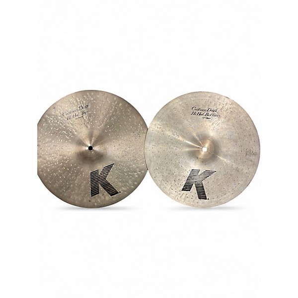 Used Zildjian 14in K Custom Dark Hi Hat Pair Cymbal