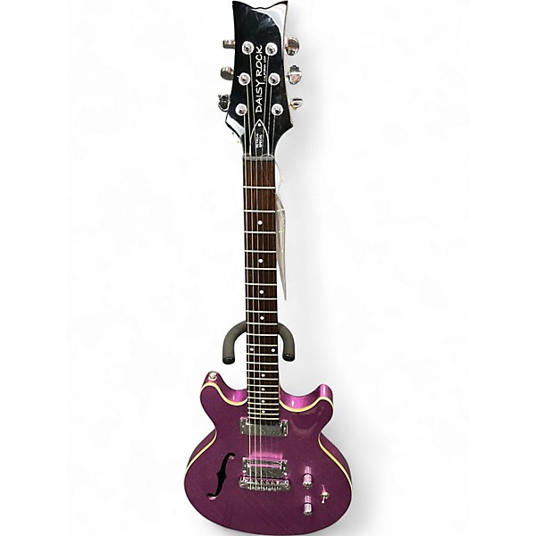 Used Daisy Rock RETRO H SPECIAL PURPLE SPARKLE Hollow Body Electric Guitar