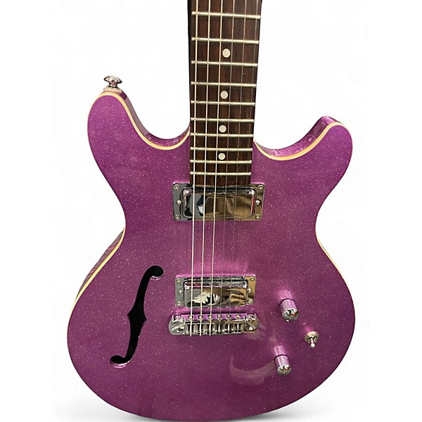 Used Daisy Rock RETRO H SPECIAL PURPLE SPARKLE Hollow Body Electric Guitar