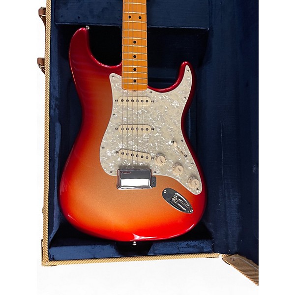 Used Fender American Design Vintage Stratocaster Sunset Metallic Solid Body Electric Guitar