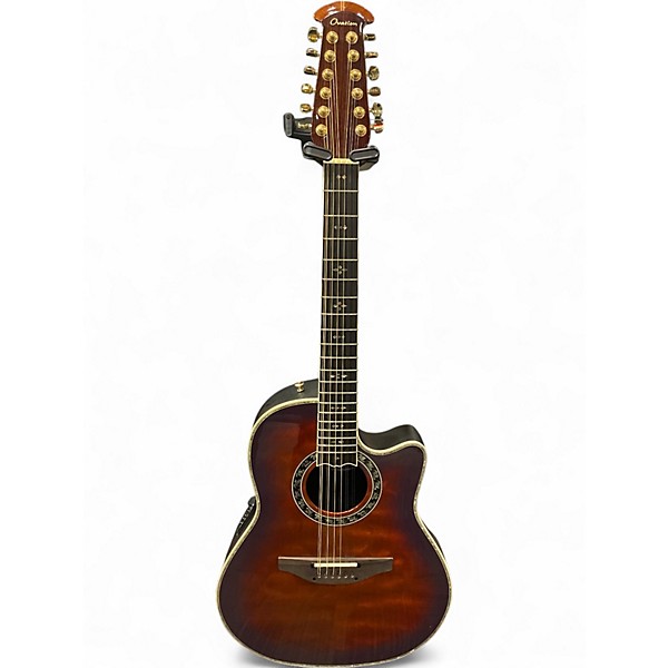 Used Ovation C2059AXP 2 Tone Sunburst 12 String Acoustic Electric Guitar
