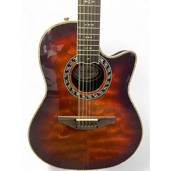 Used Ovation C2059AXP 2 Tone Sunburst 12 String Acoustic Electric Guitar