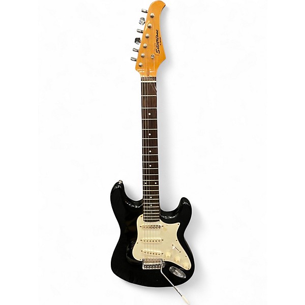 Used Samick Silvertone Black Solid Body Electric Guitar