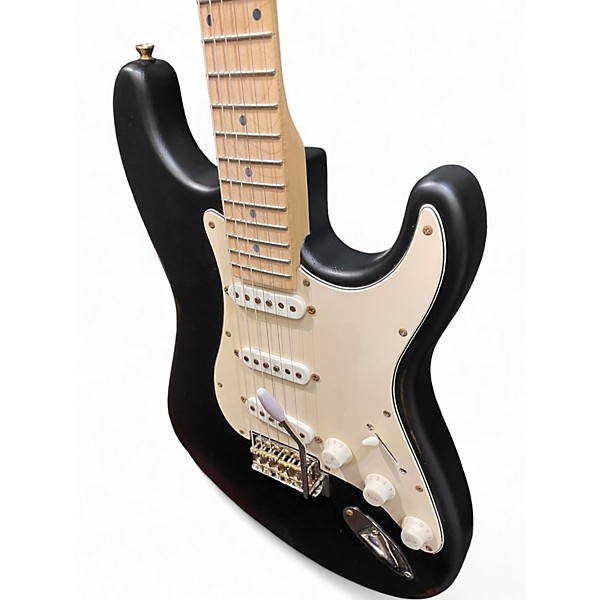 Used Slick SL57 Flat Black Solid Body Electric Guitar