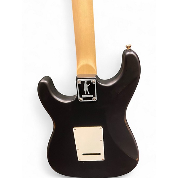 Used Slick SL57 Flat Black Solid Body Electric Guitar