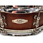 Used C&C Drum Company 4X14 CUSTOM CARDWELL SNARE Worn Brown Drum