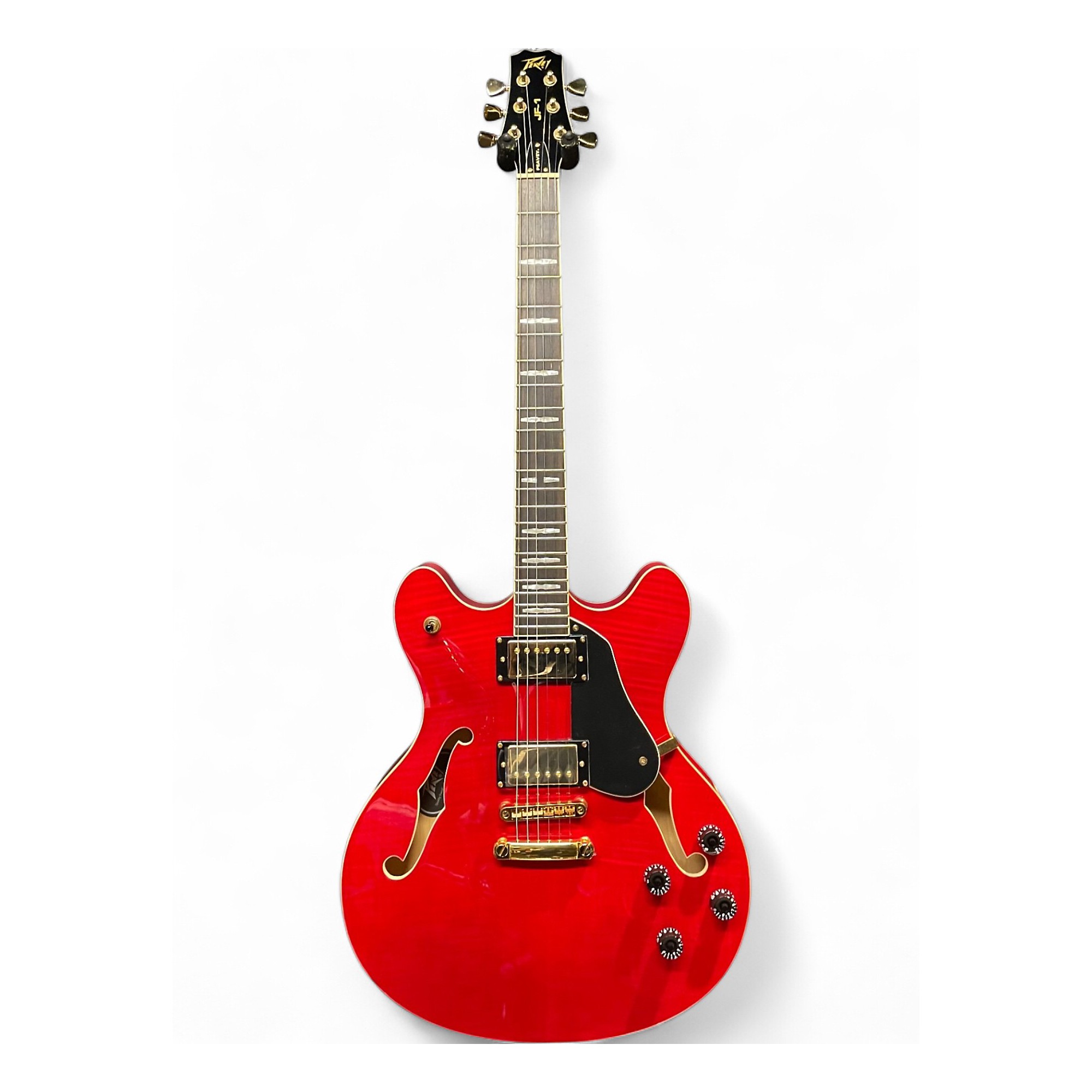 Used Peavey JF1EX Trans Red Hollow Body Electric Guitar Trans Red