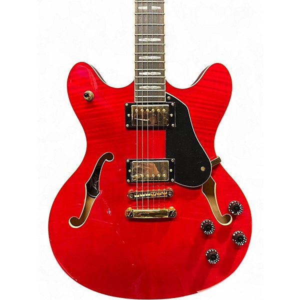 Used Peavey JF1EX Trans Red Hollow Body Electric Guitar Trans Red