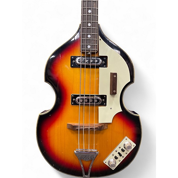 Vintage 1970s Univox LECTRA Tobacco Sunburst Electric Bass Guitar