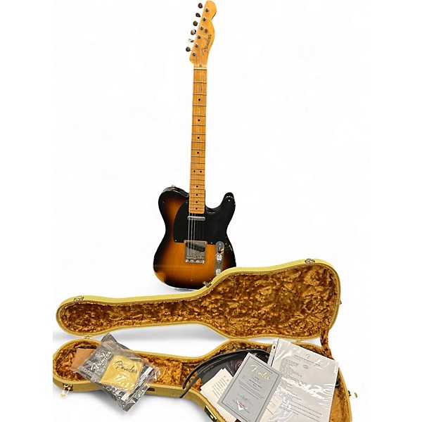 Used Fender 1951 Relic Nocaster 2 Tone Sunburst Solid Body Electric Guitar