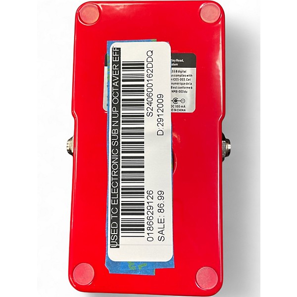 Used TC Electronic Sub N Up Octaver Effect Pedal