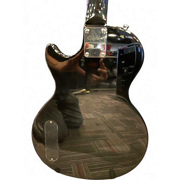 Used 2012 Epiphone Les Paul Junior Black Solid Body Electric Guitar