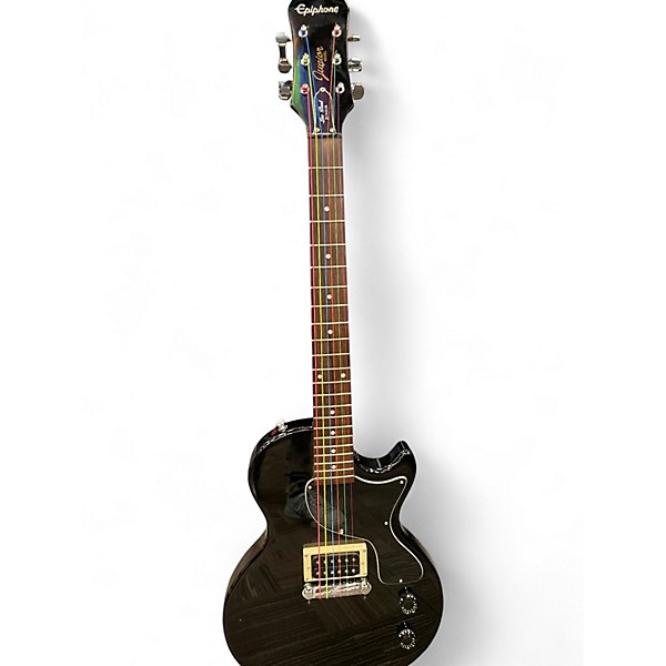 Used 2012 Epiphone Les Paul Junior Black Solid Body Electric Guitar