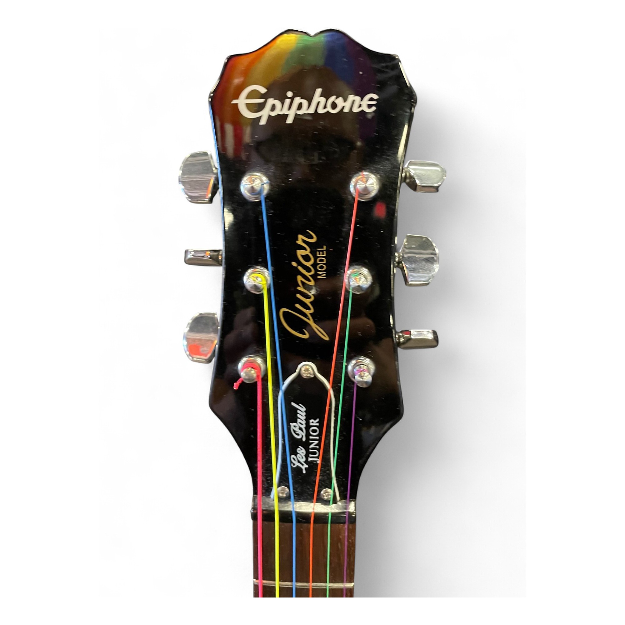 Used 2012 Epiphone Les Paul Junior Black Solid Body Electric