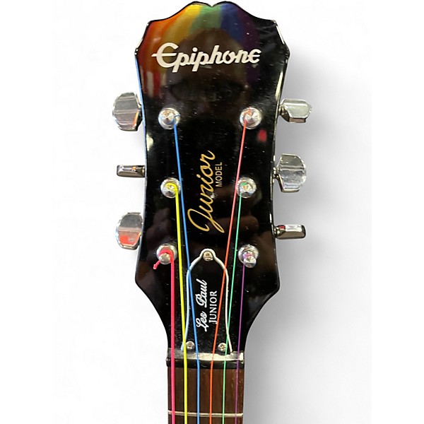 Used 2012 Epiphone Les Paul Junior Black Solid Body Electric Guitar