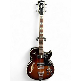 Used Ivy IJZ300 2 Tone Sunburst Hollow Body Electric Guitar