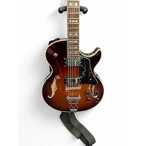 Used Ivy IJZ300 2 Tone Sunburst Hollow Body Electric Guitar